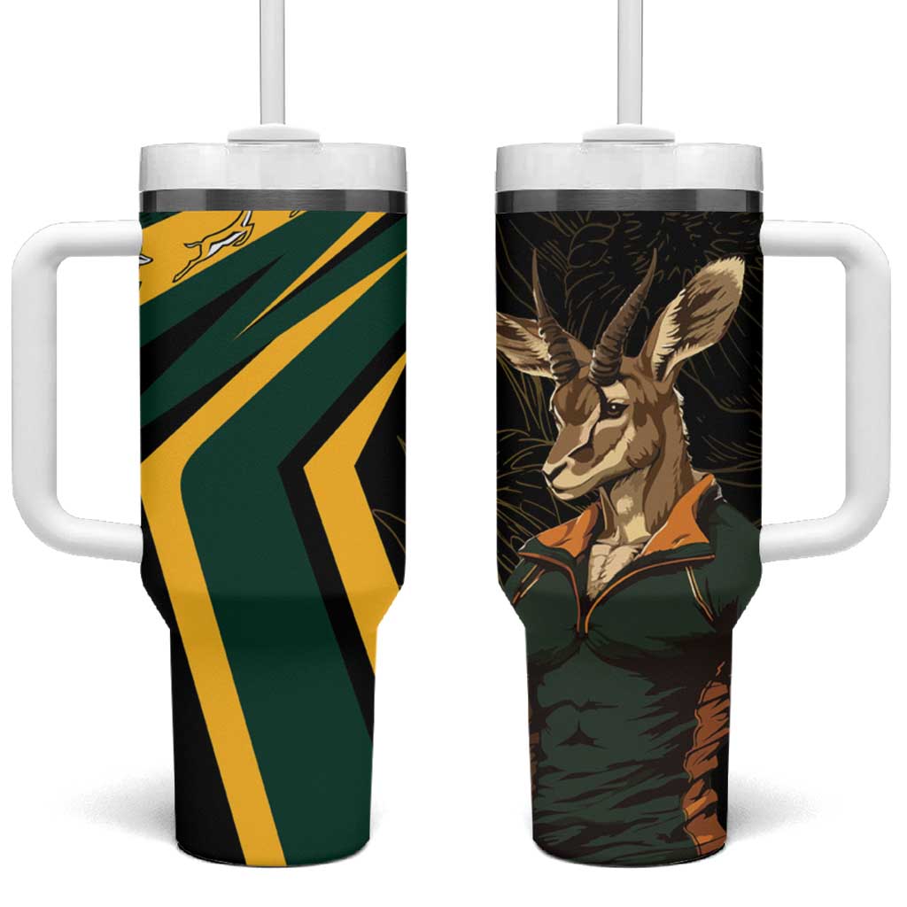 South Africa Tumbler With Handle Springbok Mascot Dynamic