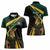 South Africa Personalised Women Polo Shirt Springbok Mascot Dynamic