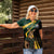 South Africa Personalised Women Polo Shirt Springbok Mascot Dynamic