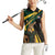 South Africa Personalised Women Sleeveless Polo Shirt Springbok Mascot Dynamic