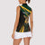 South Africa Personalised Women Sleeveless Polo Shirt Springbok Mascot Dynamic