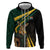 South Africa Personalised Zip Hoodie Springbok Mascot Dynamic