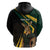 South Africa Personalised Zip Hoodie Springbok Mascot Dynamic