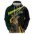 South Africa Personalised Zip Hoodie Springbok Mascot Dynamic