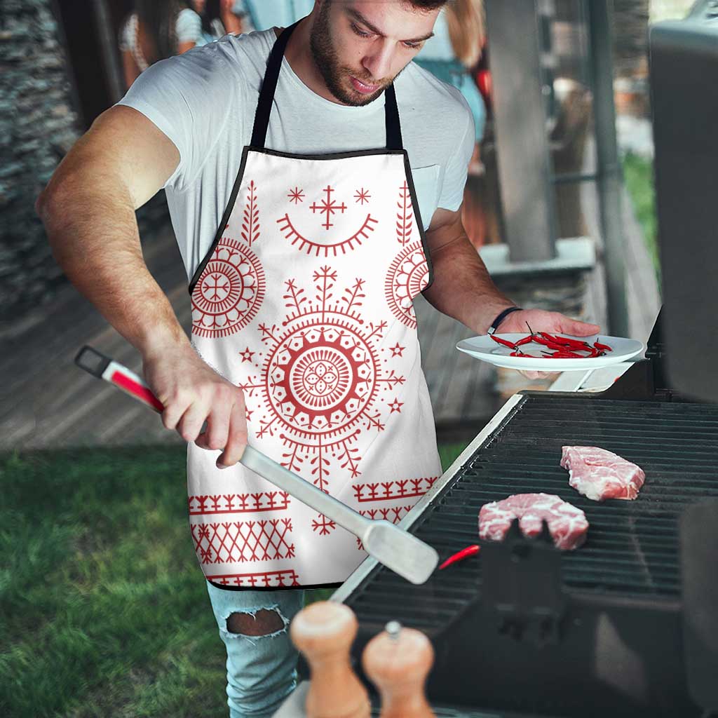 Croatia Sicanje Tattoo Kolo Inspired Apron - Wonder Print Shop