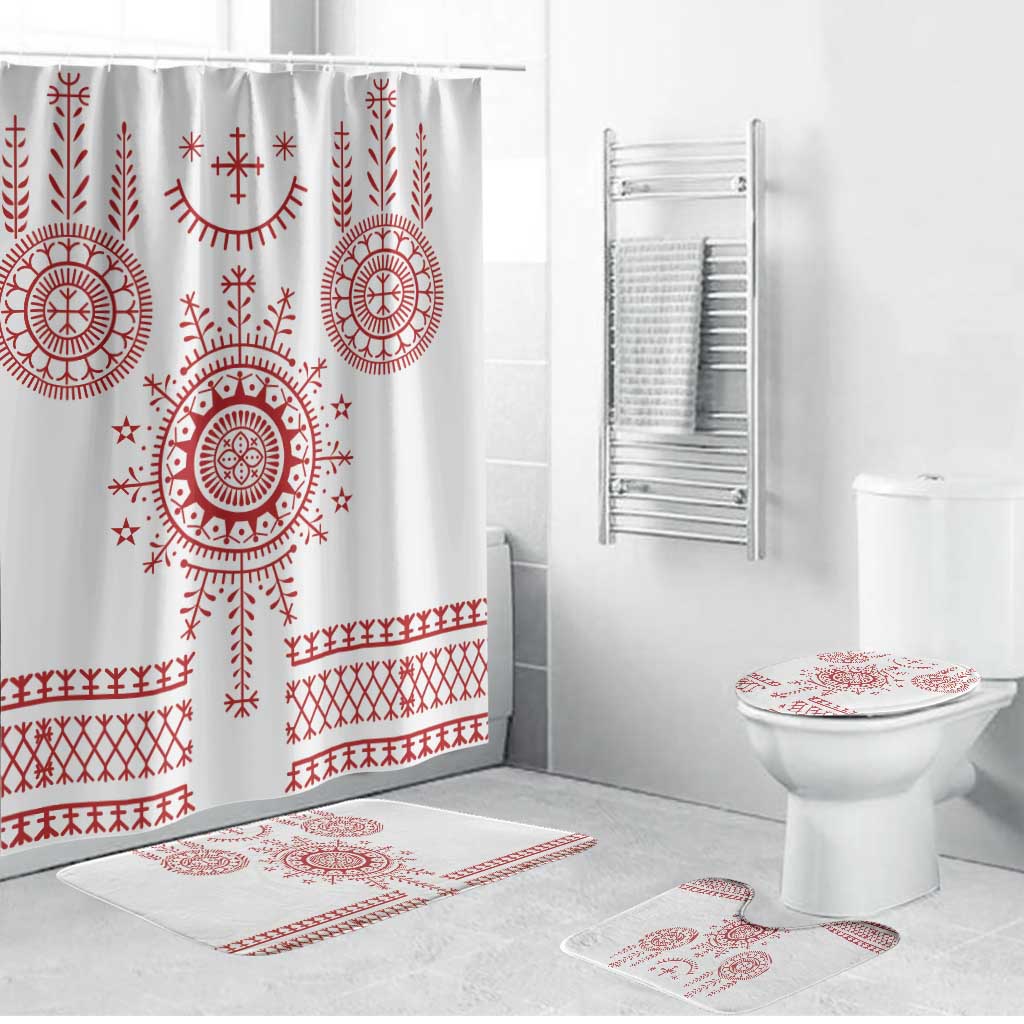 Croatia Sicanje Tattoo Kolo Inspired Bathroom Set - Wonder Print Shop