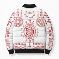 Croatia Sicanje Tattoo Kolo Inspired Bomber Puffer Jacket - Wonder Print Shop