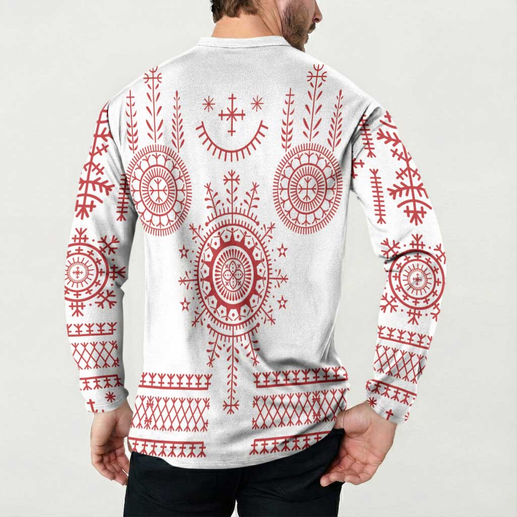Croatia Sicanje Tattoo Kolo Inspired Button Sweatshirt - Wonder Print Shop