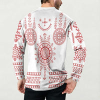 Croatia Sicanje Tattoo Kolo Inspired Button Sweatshirt - Wonder Print Shop