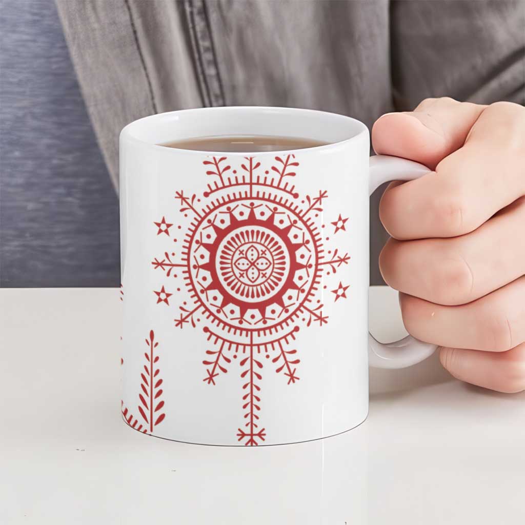Croatia Sicanje Tattoo Kolo Inspired Ceramic Mug - Wonder Print Shop