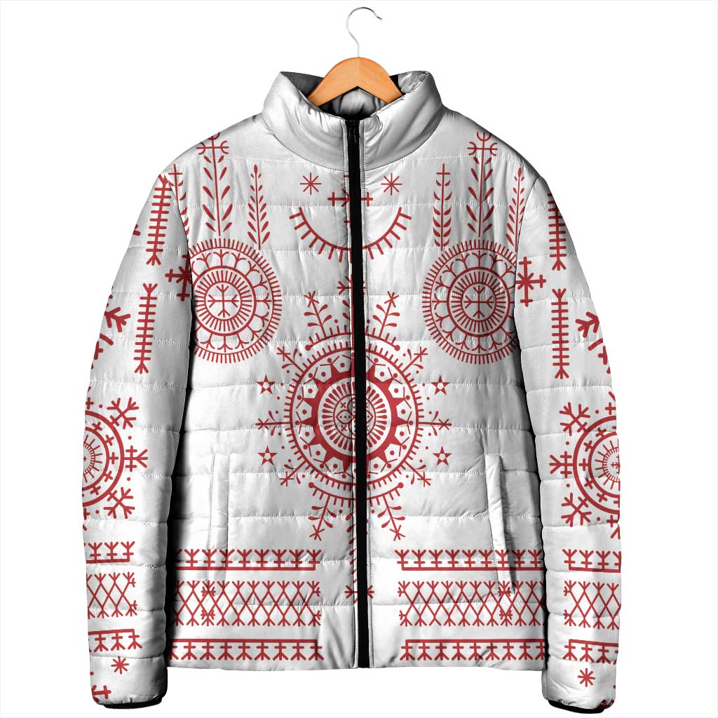 Croatia Sicanje Tattoo Kolo Inspired Padded Jacket - Wonder Print Shop