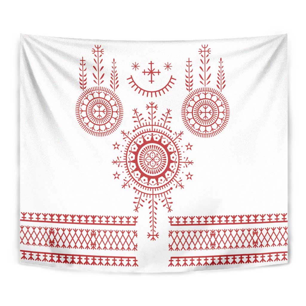 Croatia Sicanje Tattoo Kolo Inspired Tapestry - Wonder Print Shop