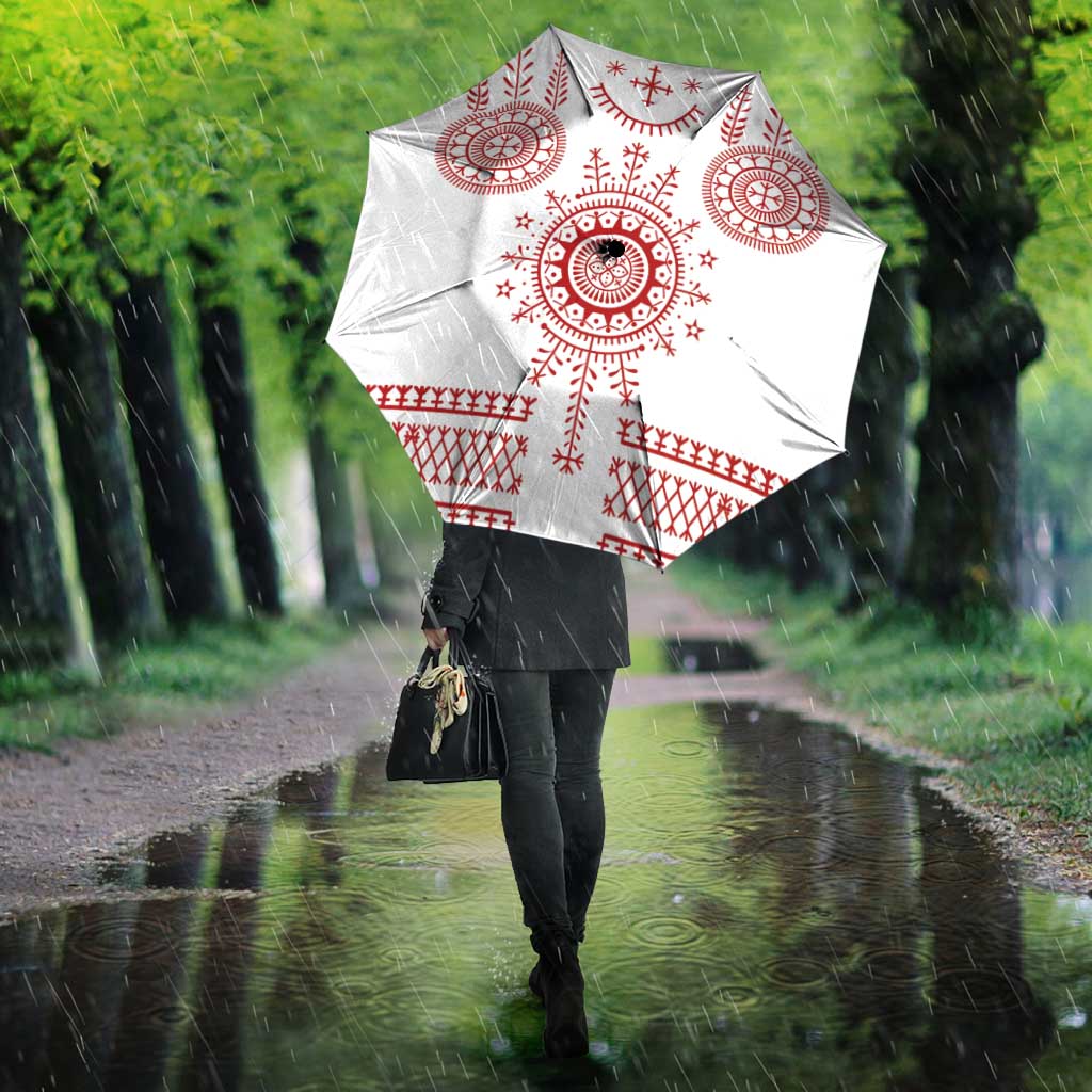 Croatia Sicanje Tattoo Kolo Inspired Umbrella - Wonder Print Shop