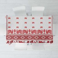 Antique Croatia Folk Embroidery Inspired Pattern Tablecloth Roses and Peacocks - Wonder Print Shop