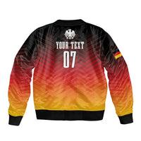 Colorful football bomber jacket back with large 07 text and crest below