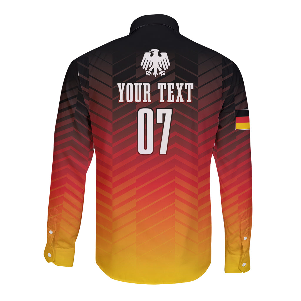 Germany football button long-sleeve shirt, back print with 07 and crest
