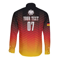 Germany football button long-sleeve shirt, back print with 07 and crest