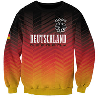 Germany football sweatshirt, crest and DEUTSCHLAND GERMANY front, red-yellow zigzag