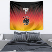 Germany Nationalelf football tapestry featuring "YOUR TEXT 07" and black eagle symbol