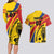 Colombia Football Custom Couples Matching Long Sleeve Bodycon Dress and Hawaiian Shirt Todos Somos Colombia LT7 - Wonder Print Shop