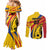 Colombia Football Custom Couples Matching Mermaid Dress and Long Sleeve Button Shirt Todos Somos Colombia