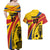 Colombia Football Custom Couples Matching Off Shoulder Maxi Dress and Hawaiian Shirt Todos Somos Colombia LT7 - Wonder Print Shop