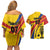 Colombia Football Custom Couples Matching Off Shoulder Short Dress and Hawaiian Shirt Todos Somos Colombia LT7 - Wonder Print Shop