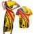 Colombia Football Custom Couples Matching Short Sleeve Bodycon Dress and Hawaiian Shirt Todos Somos Colombia LT7 - Wonder Print Shop