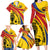 Colombia Football Custom Family Matching Long Sleeve Bodycon Dress and Hawaiian Shirt Todos Somos Colombia LT7 - Wonder Print Shop