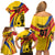 Colombia Football Custom Family Matching Off Shoulder Short Dress and Hawaiian Shirt Todos Somos Colombia LT7 - Wonder Print Shop