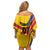 Colombia Football Custom Family Matching Off Shoulder Short Dress and Hawaiian Shirt Todos Somos Colombia LT7 - Wonder Print Shop