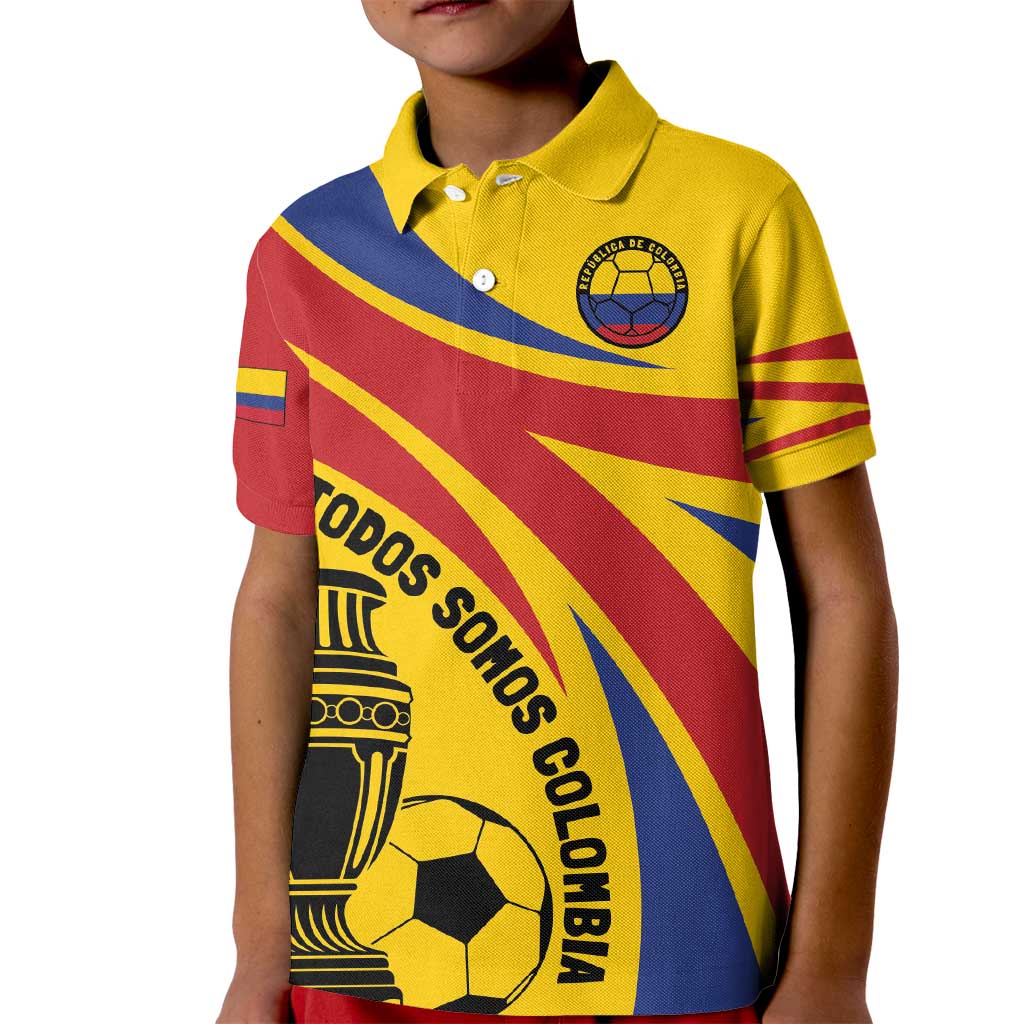 Colombia Football Custom Kid Polo Shirt Todos Somos Colombia - Wonder Print Shop