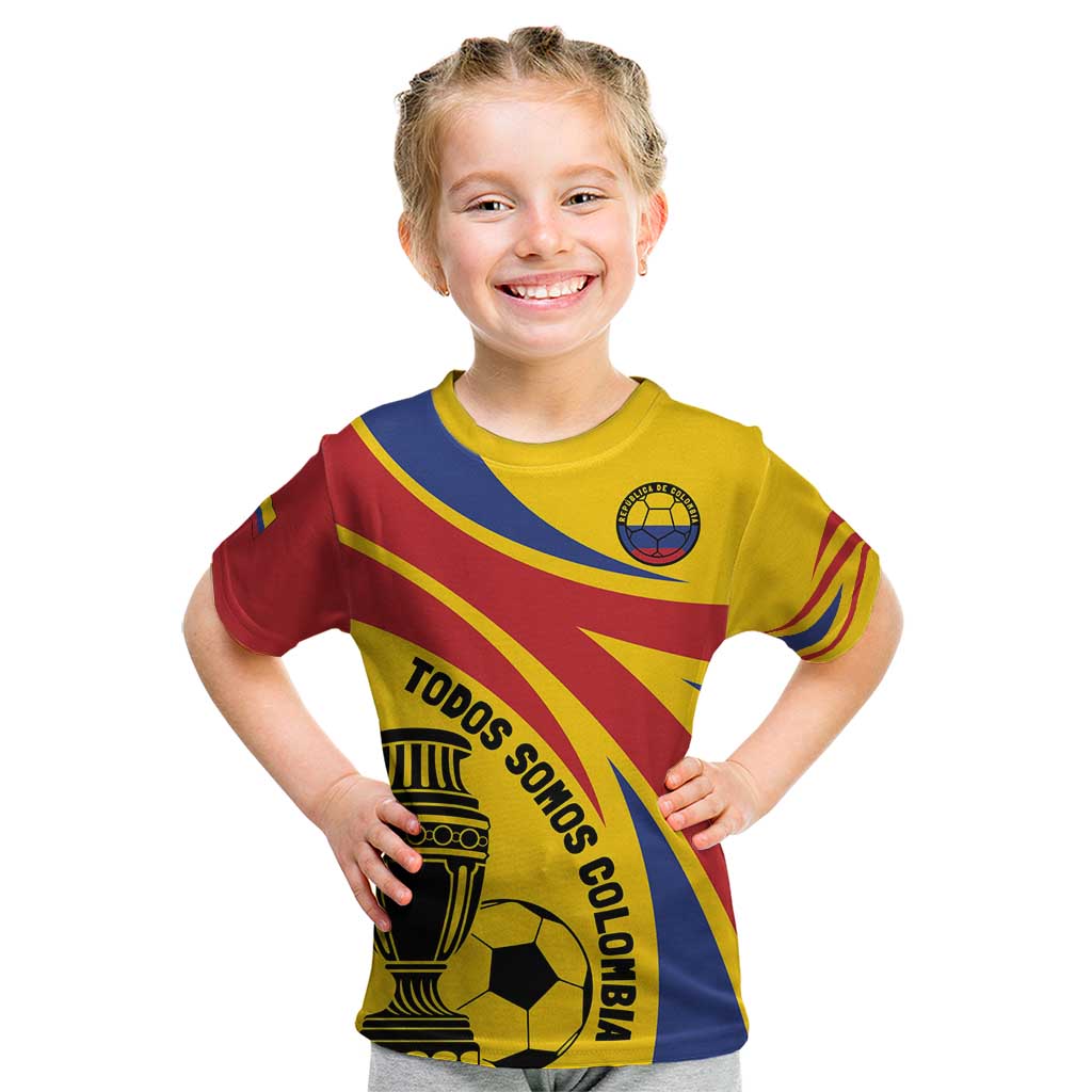 Colombia Football Custom Kid T Shirt Todos Somos Colombia - Wonder Print Shop