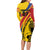 Colombia Football Custom Long Sleeve Bodycon Dress Todos Somos Colombia - Wonder Print Shop