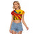 Colombia Football Custom Raglan Cropped T Shirt Todos Somos Colombia - Wonder Print Shop