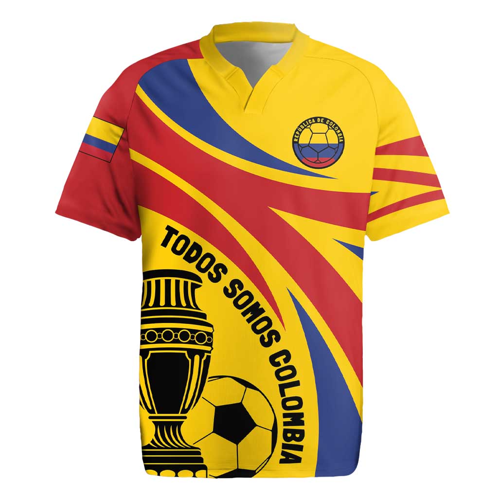 Colombia Football Custom Rugby Jersey Todos Somos Colombia - Wonder Print Shop