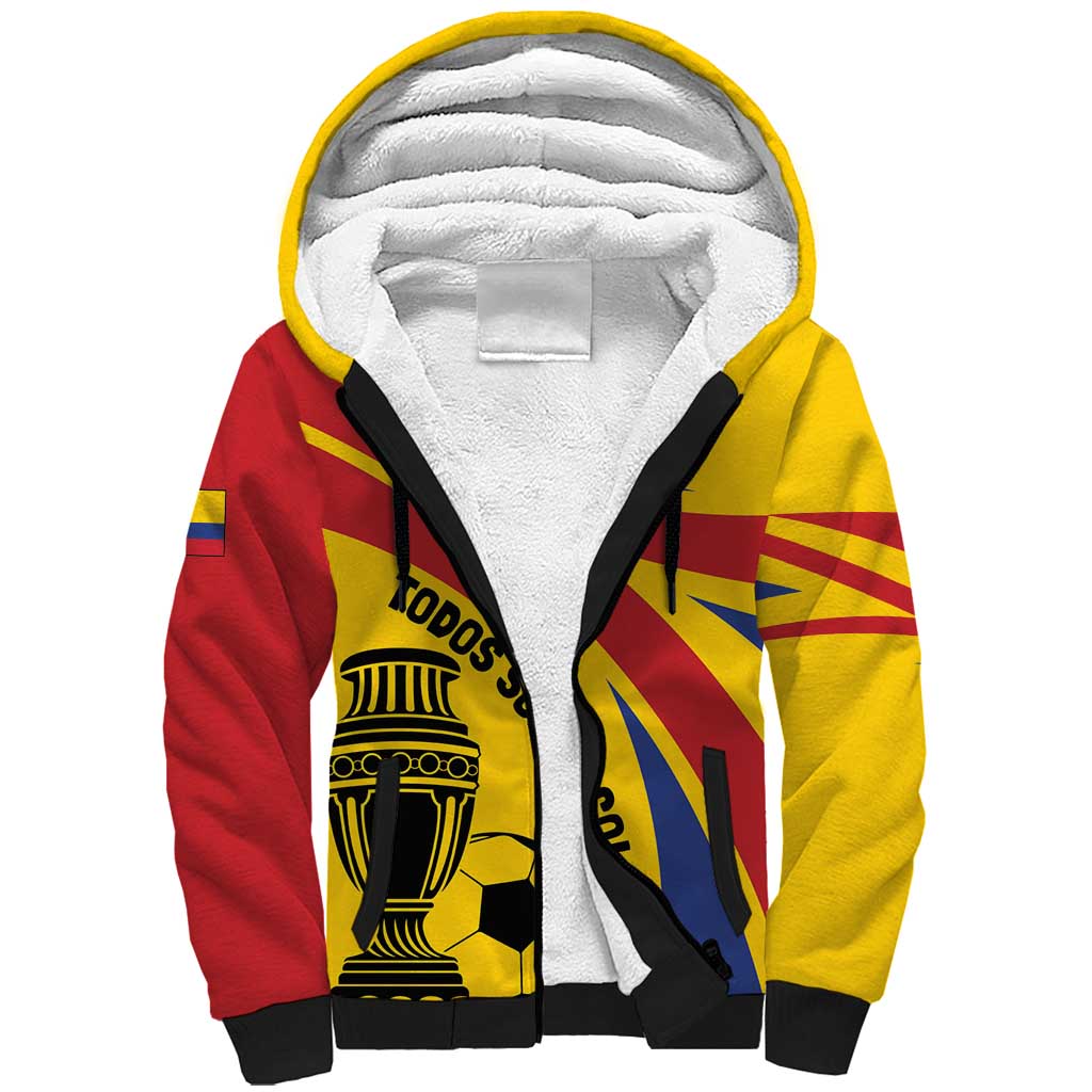 Colombia Football Custom Sherpa Hoodie Todos Somos Colombia - Wonder Print Shop