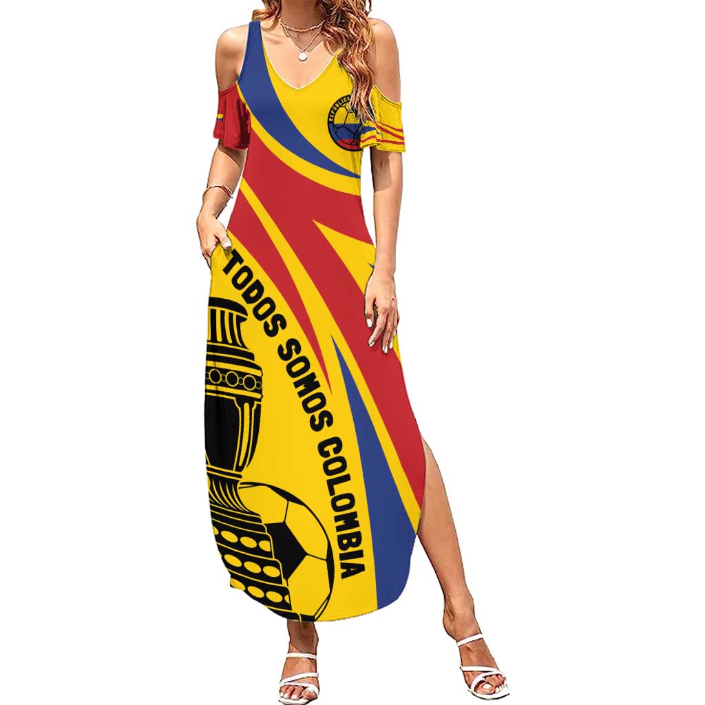 Colombia Football Custom Summer Maxi Dress Todos Somos Colombia - Wonder Print Shop