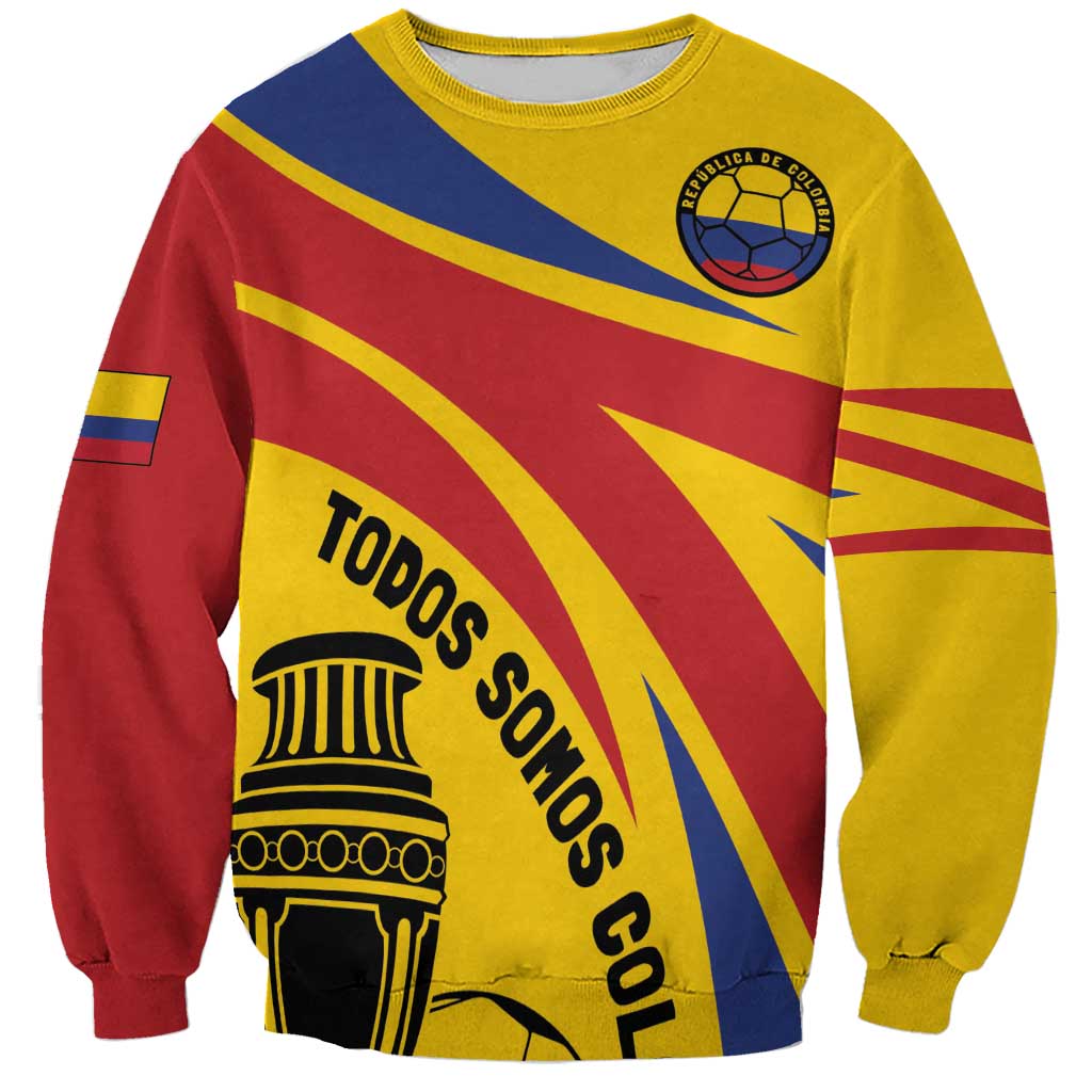 Colombia Football Custom Sweatshirt Todos Somos Colombia - Wonder Print Shop