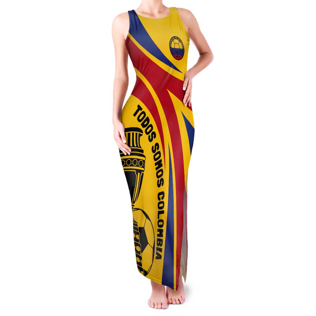 Colombia Football Custom Tank Maxi Dress Todos Somos Colombia - Wonder Print Shop