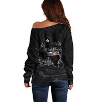 Pray for Texas Hill Country Off Shoulder Sweater - Wonder Print Shop