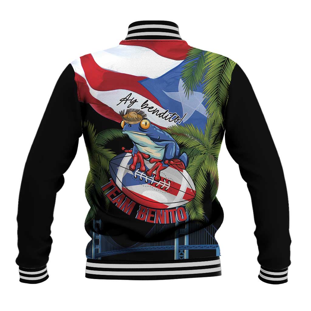 Ay Bendito! Benito Bowl Proud Boricua Baseball Jacket