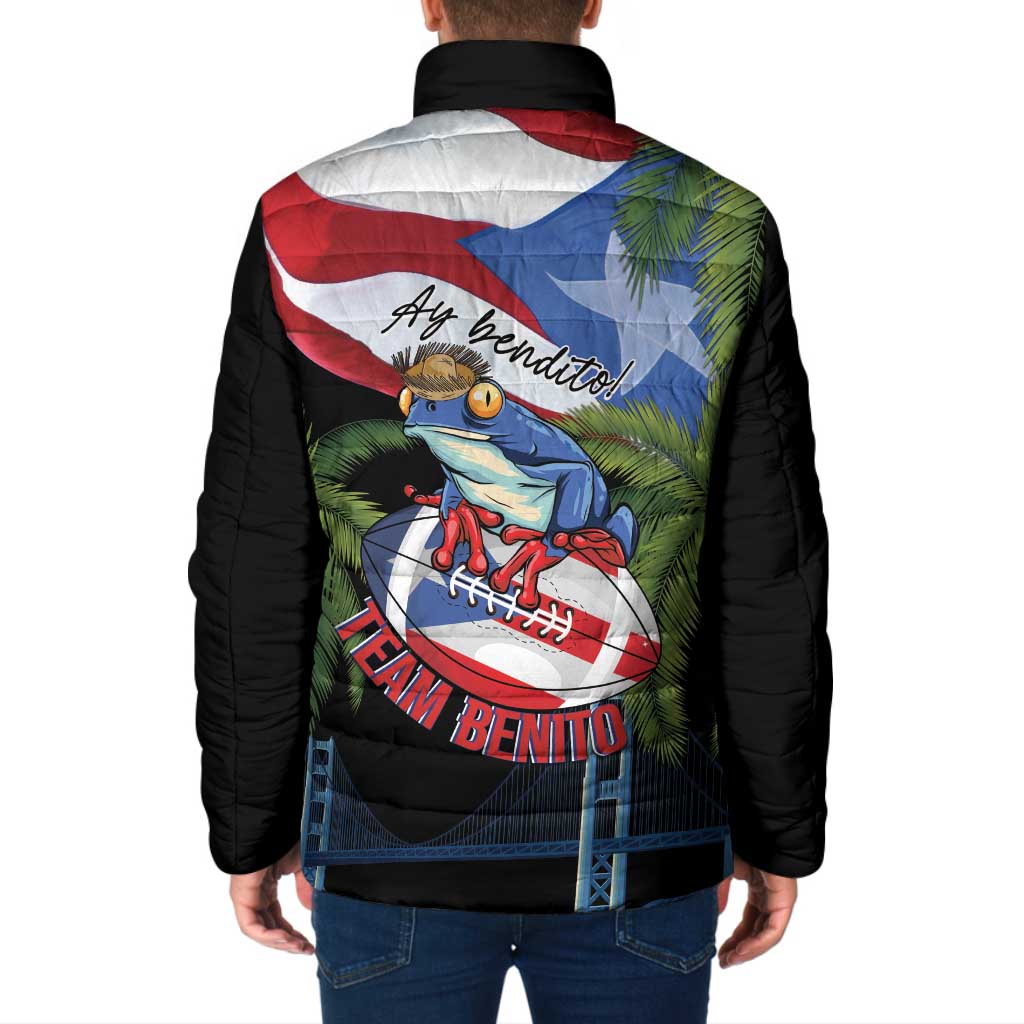 Ay Bendito! Benito Bowl Proud Boricua Padded Jacket