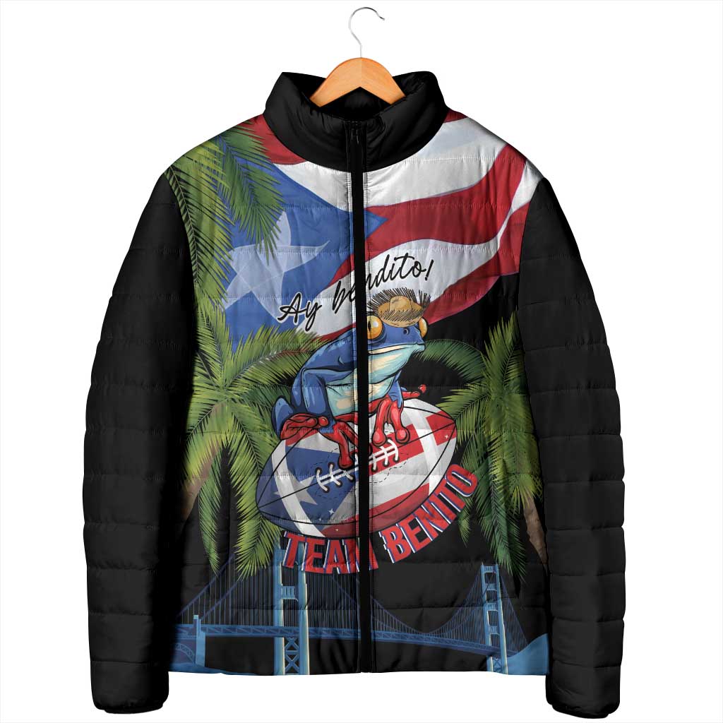 Ay Bendito! Benito Bowl Proud Boricua Padded Jacket