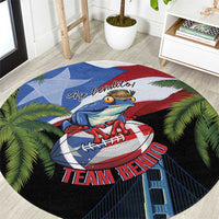 Ay Bendito! Benito Bowl Proud Boricua Round Carpet