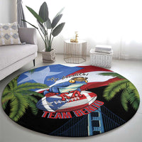 Ay Bendito! Benito Bowl Proud Boricua Round Carpet