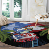 Ay Bendito! Benito Bowl Proud Boricua Round Carpet