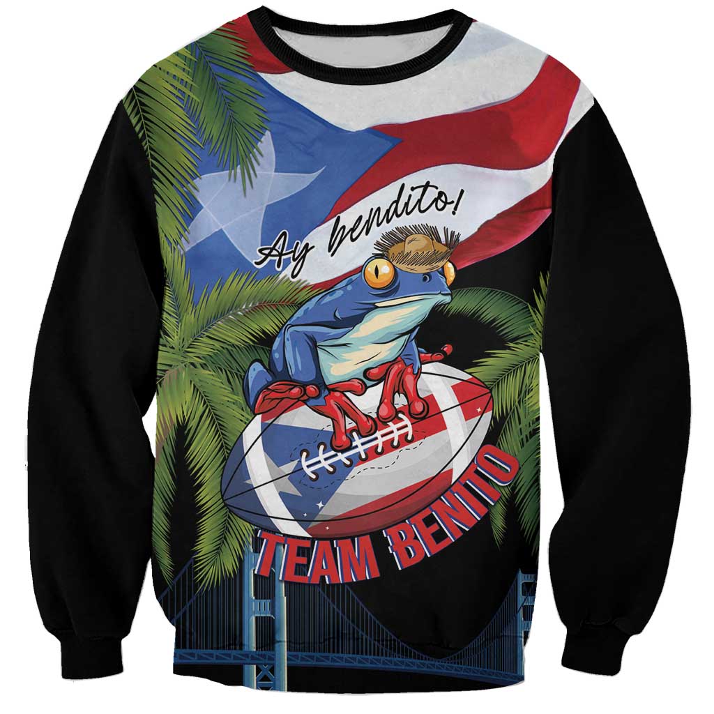 Ay Bendito! Benito Bowl Proud Boricua Sweatshirt