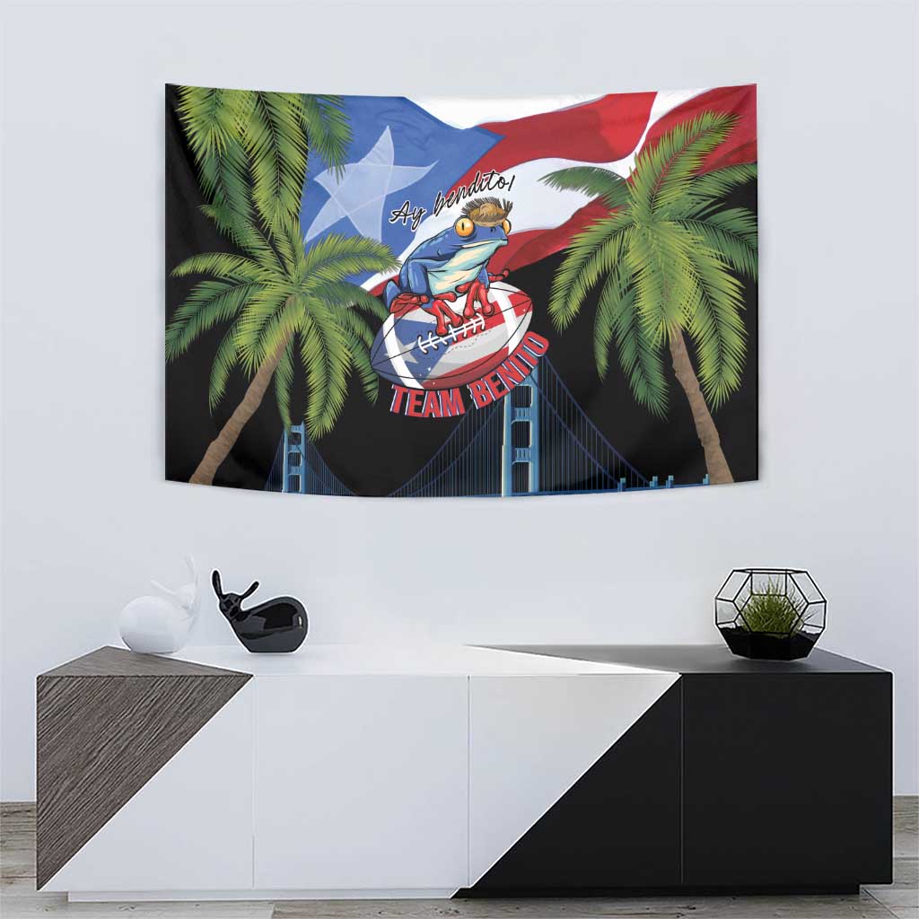Ay Bendito! Benito Bowl Proud Boricua Tapestry