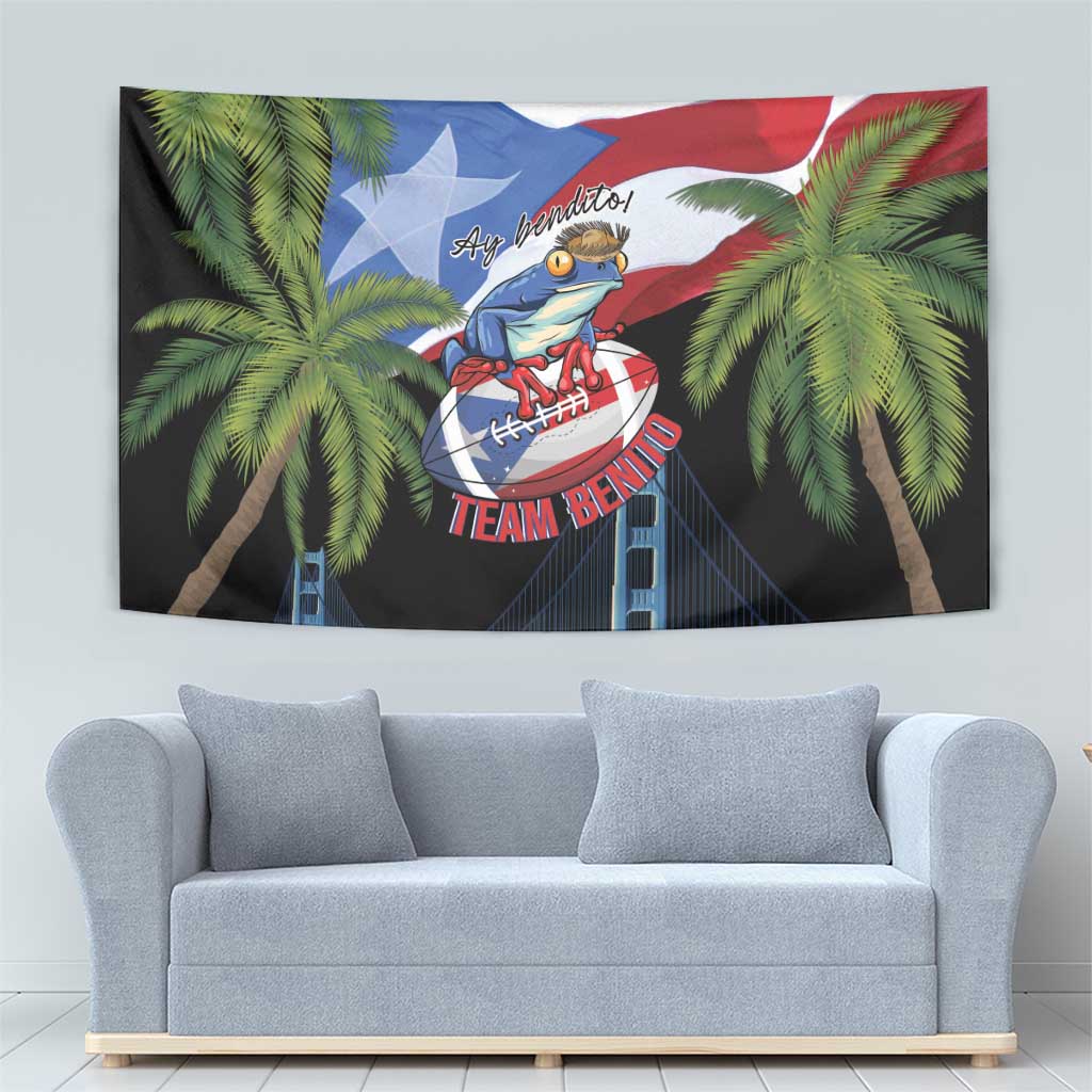 Ay Bendito! Benito Bowl Proud Boricua Tapestry